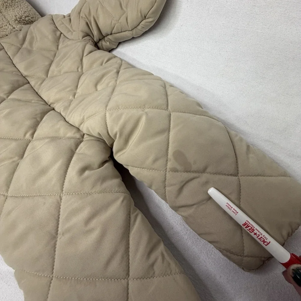 Carter's Baby Snowsuit Quilted Bear Ear Hooded Sherpa Lined Pram 6 Months